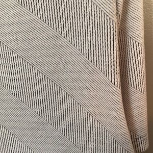 White striped knee length dress